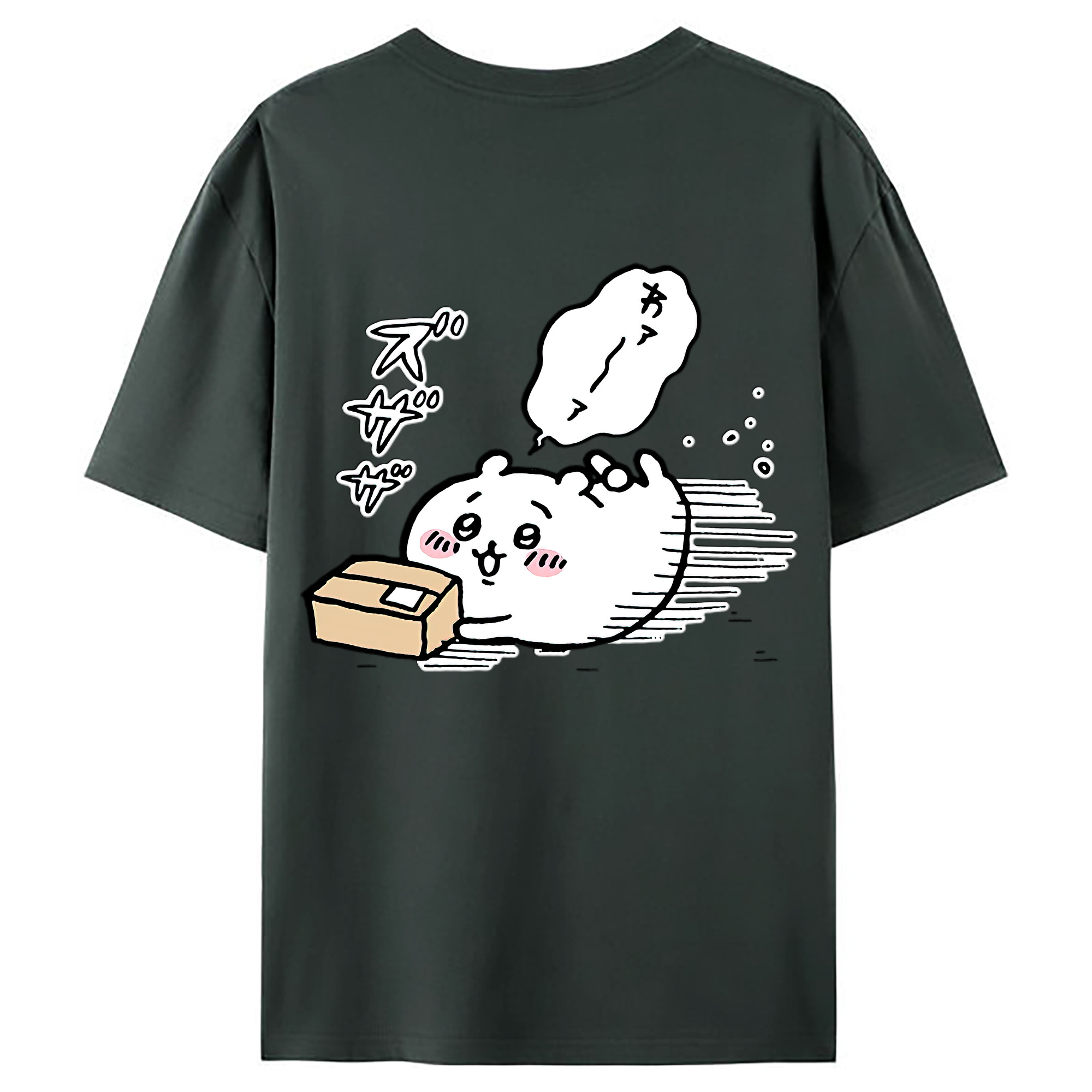 （画像用） ちいかわ ちいかわ Chii-kawa chiikawa 綿100％ メンズ半袖Tシャツ（バックプリント） 通気性